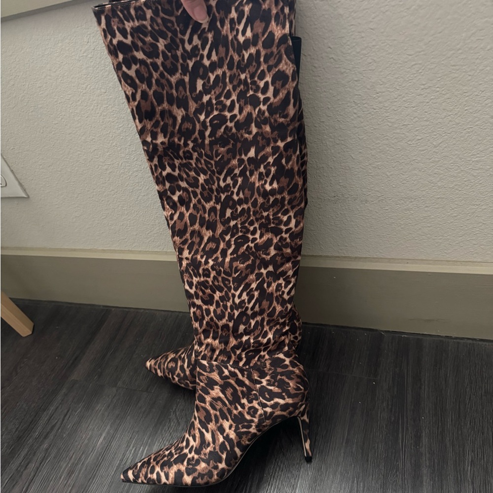 Jessica Simpson Leopard Print Knee-High Boots